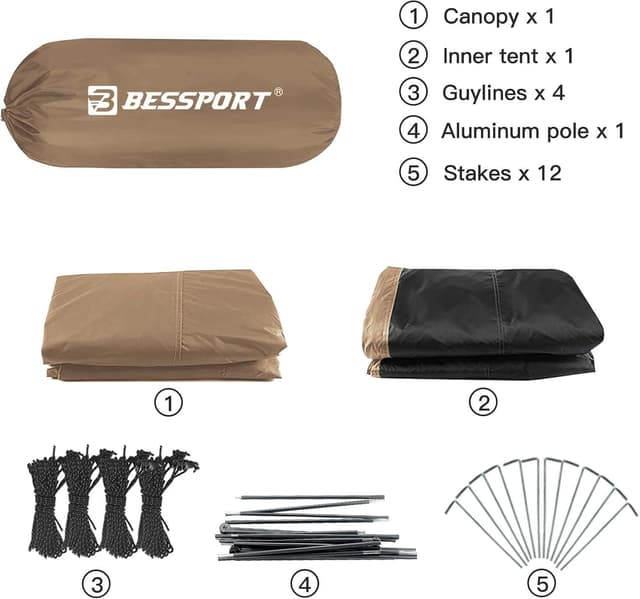 Detalle de Bessport Zelt 2 3 Personen 3,25 kg