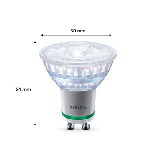 Detalle 2 de Philips Bombilla LED GU10 2,1 W 375 lm, luz cálida 2700 K, Clase A