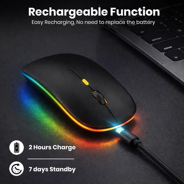 Thumbnail 2 de GLOBAL TECH Wireless Bluetooth Mouse Slim Silent