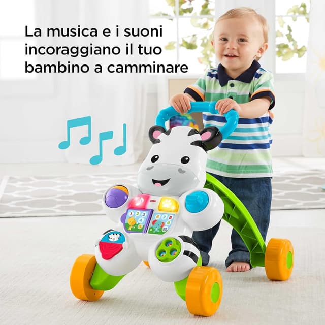 Detalle 2 de Fisher-Price Zebra Primi Passi spingibile 6 mesi
