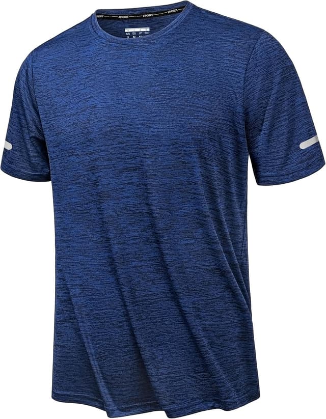 Detalle de KEFITEVD Men’s quick-dry short sleeve sport T-shirt in polyester