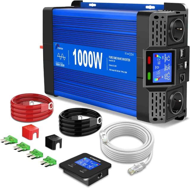 Thumbnail 6 de ETREPOW Inverter Onda Sinusoidale Pura 1000W/2000W da 12V a 220V con telecomando