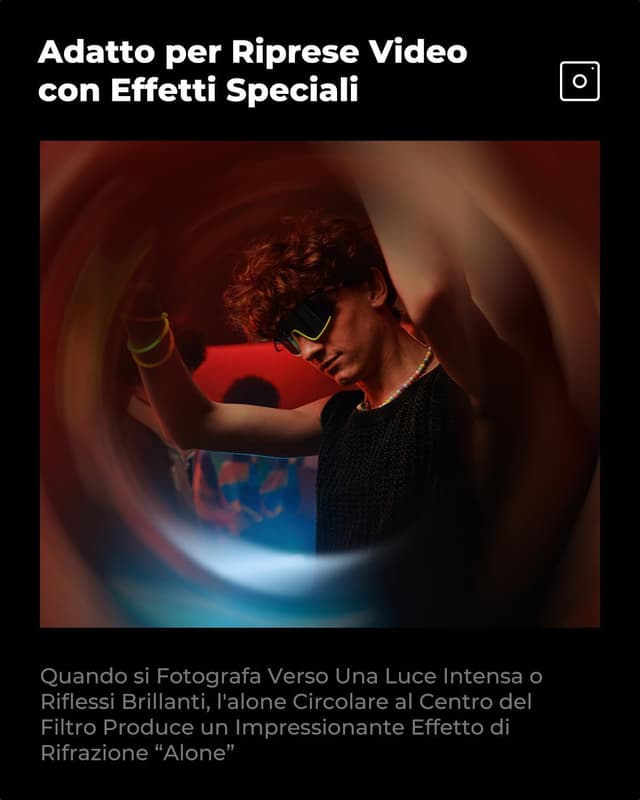 Detalle de K&F Concept Spirale Halo Filtro Effetto in vetro ottico con effetto alone a spirale (con 3 panni di pulizia)