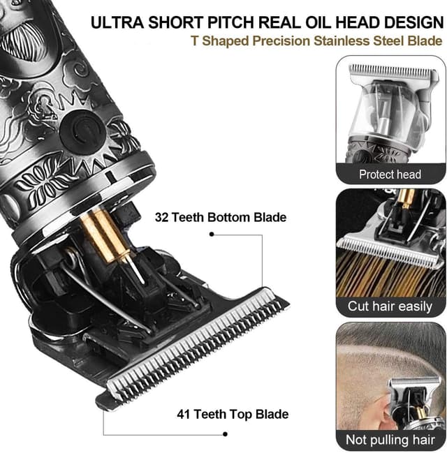 Detalle de Suttik Hair Clippers Zero Gapped T-Blade trimmer for men 💇