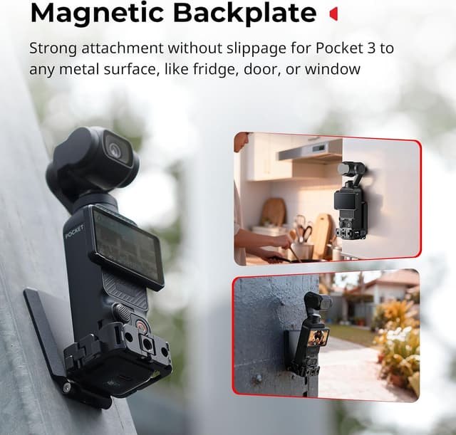 Detalle 2 de SMALLRIG 5581 Support magnétique pour DJI Osmo Pocket 3, orientable jusqu’à 230°