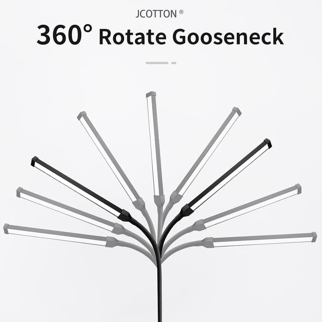 Detalle de Lampadaire LED JCOTTON pour salon : lumière froide/chaude, intensité réglable et col flexible