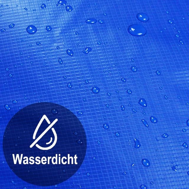 Detalle 2 de UISEBRT Trampolin-Randabdeckung für Ø 244/305/366 cm – UV-beständig, reißfestes Randschutz-Polster (blau)
