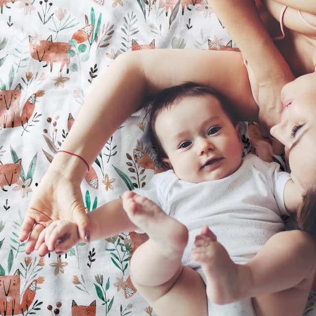 Detalle de Soarwg Kids Baby Blanket (Little Fox) – 75x100cm soft plush newborn blanket with dotted micro fleece backing