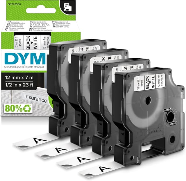 Detalle de DYMO D1 etichette autoadesive 12 mm x 7 mm, 4 pezzi 🏷
