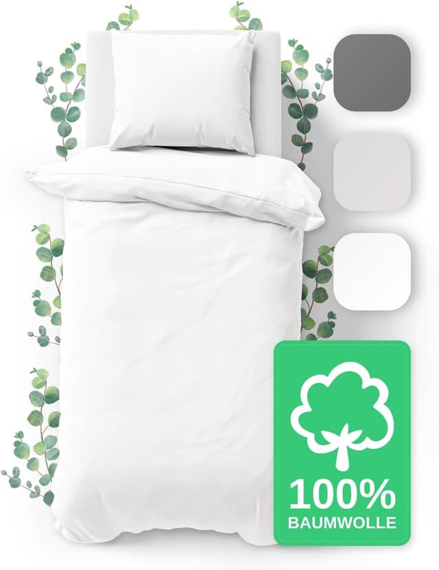 Detalle de JACOBSON Bettwäsche 135x200 Set 100% Baumwolle