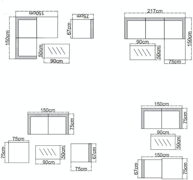 Detalle de EVRE California rattan set, 7cm cushions
