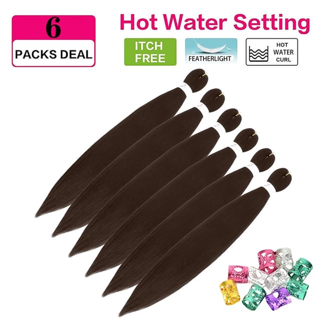 Detalle 2 de Xusuperb Lang Pre-Stretched Braiding Haare 6 Packs