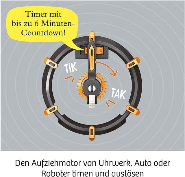 Detalle de Kosmos 620783 Mechanical Power – Scatola esperimenti STEM con motori a spirale per auto da corsa, robot e timer