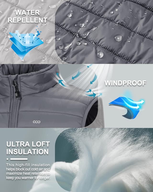 Detalle de 33,000ft men’s lightweight gilet, packable