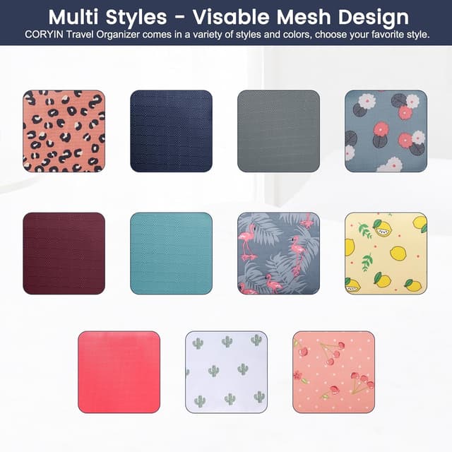 Detalle de CORYIN Packing Cubes 10 PCS travel organiser