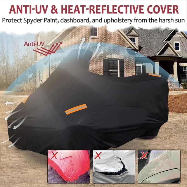 Detalle de StarknightMT Spyder Full Cover (Waterproof) for Can-Am Spyder RT/RT Limited 2010–2019