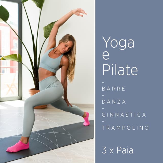 Detalle de All Things Accessory calze yoga 3 paia anti scivolo