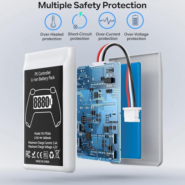 Thumbnail 5 de Bateria Mando PS5 8.880mWh Pack doble