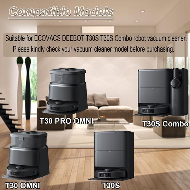Thumbnail 1 de EATBALE Replacement Kit for ECOVACS DEEBOT T30S, 15pcs 🧹