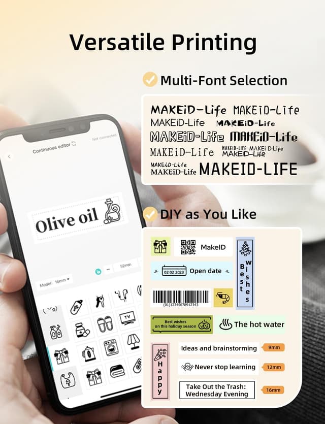 Detalle 2 de Makeid L1 Mini etichettatrice 300 dpi