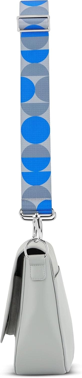 Detalle de Expatrié tracolla per borsa Jeanne cerchi blu con cintura intercambiabile regolabile