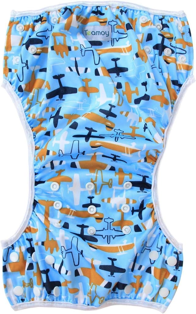 Detalle 2 de Teamoy 2-pack baby swimming trunks (swim nappy) with adjustable snaps