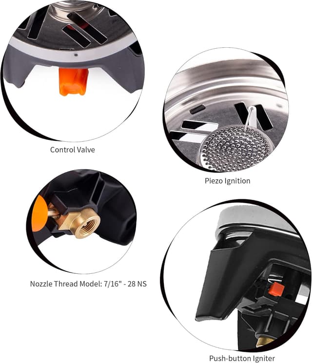 Detalle de Fire-Maple camping stove gas system