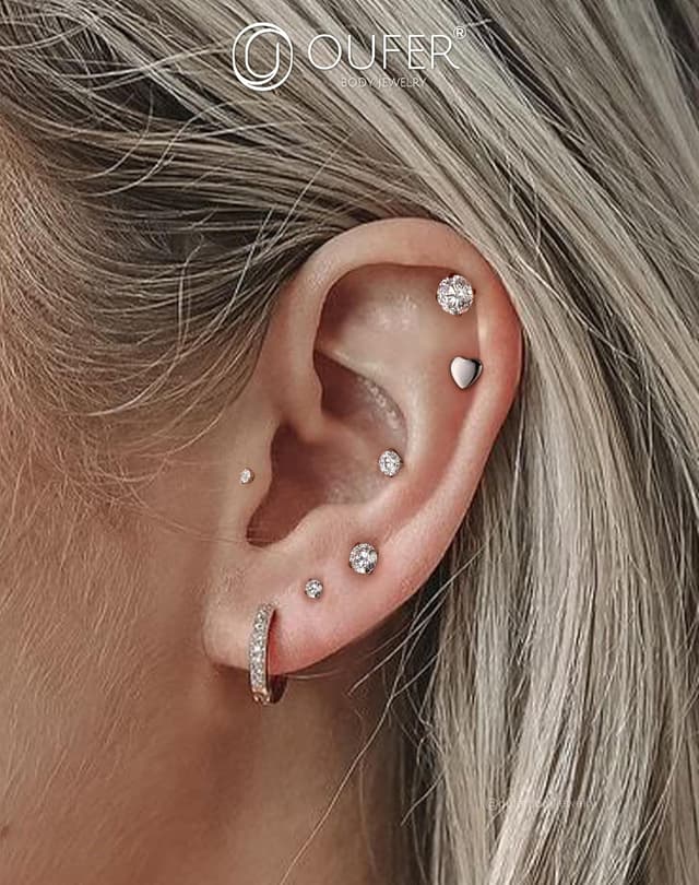 Thumbnail 6 de OUFER Labret en Titane Écrou Lèvre Bijoux