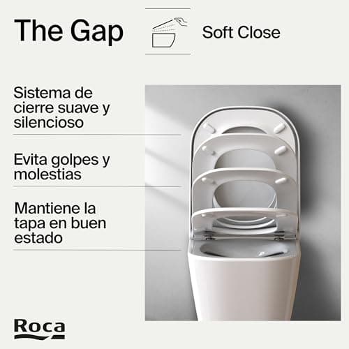Thumbnail 4 de Roca The Gap A80173200B — Tapa y asiento Supralit blanco 🚽