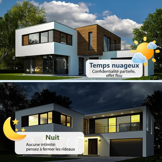 Detalle de Zindoo Film fenêtre anti-regard 75x400 cm