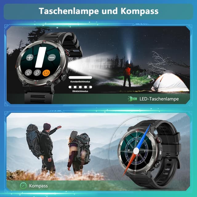 Thumbnail 4 de Baolubao Militär Smartwatch 960 mAh