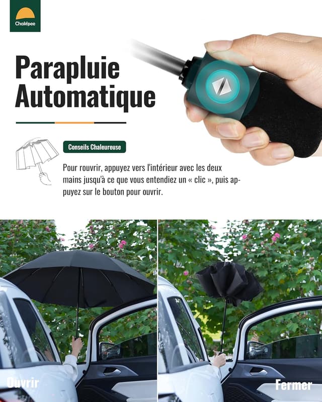Thumbnail 6 de Chakipee Parapluie Pliant Inversé Homme Compact