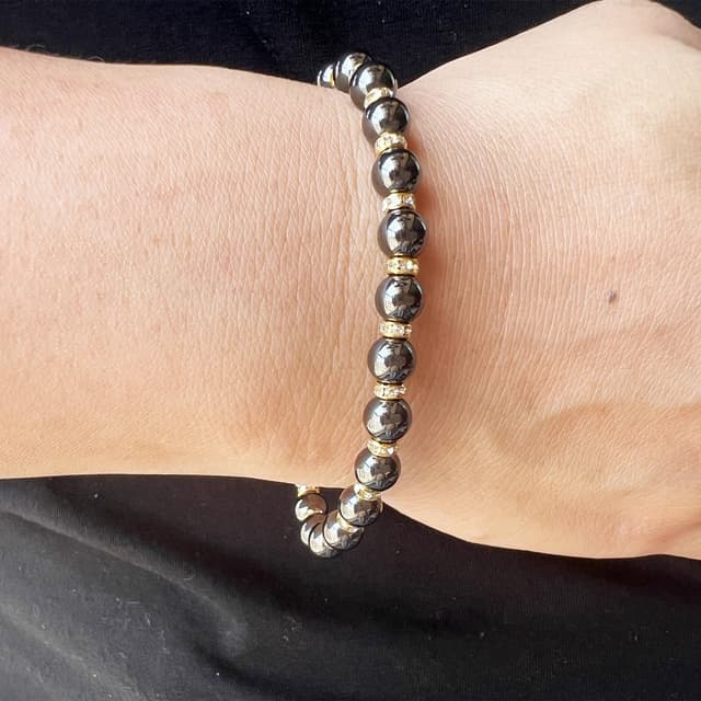 Detalle de Apocalyptic-K Magnetarmband mit Strasssteinen (6/8 mm), antistatisch