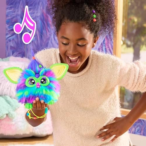 Detalle de Furby Galaxy de Furby (peluche interactivo que brilla en la oscuridad) – versión en español