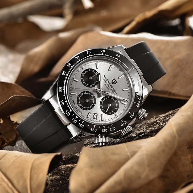 Detalle de RollsTimi Orologio al quarzo VK63 con cronografo multifunzione, resistente all’acqua 100M