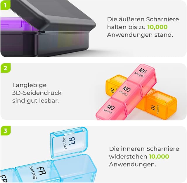 Thumbnail 4 de AUVON Tablettenbox 7 Tage 💊