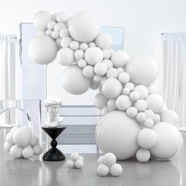 Imagen de PartyWoo matte white latex balloon arch kit en OfertitasTOP