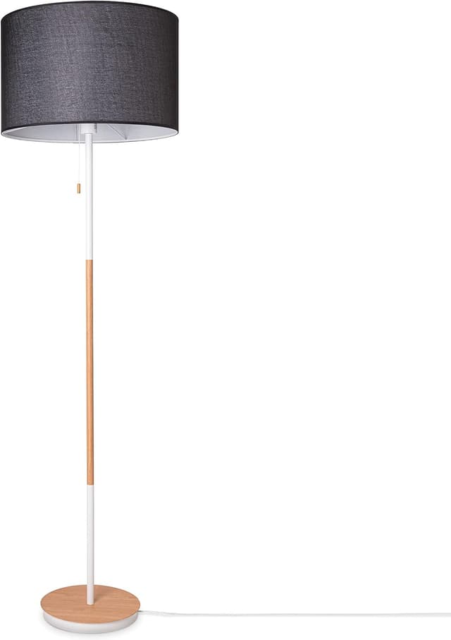 Detalle 2 de Paco Home Stehlampe mit Stoffschirm E27