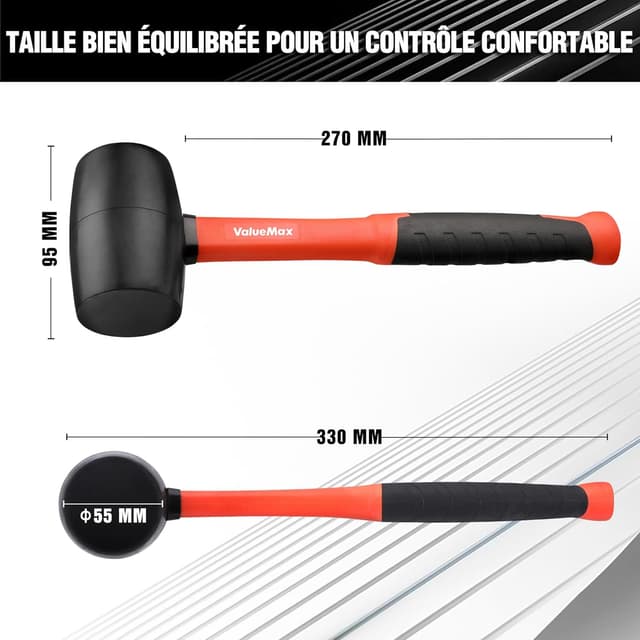 Thumbnail 4 de ValueMax Maillet Caoutchouc 16oz 450g