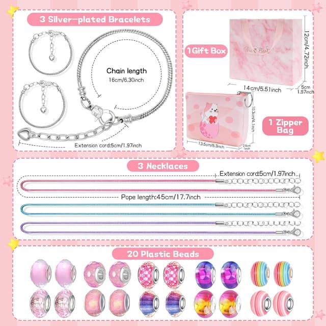 Thumbnail 3 de WEVOL Idee Regalo Bambina Kit Braccialetti 74 pezzi