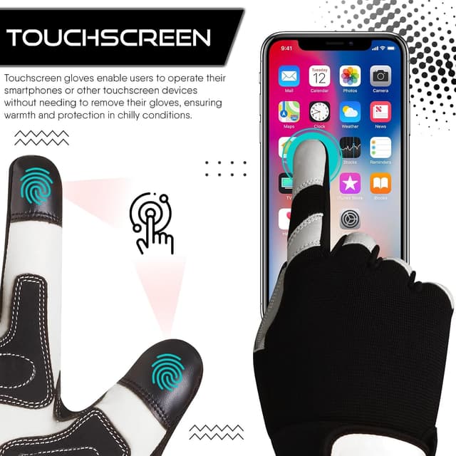 Detalle de SAWANS Guantes de jardinería de cuero