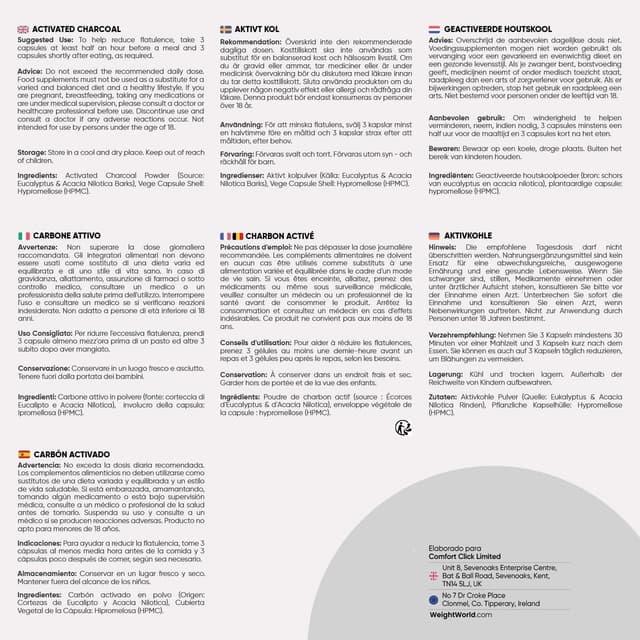 Thumbnail 6 de Carbón Activado 2000mg Vegano 🌿 - 180 Cápsulas para Gases