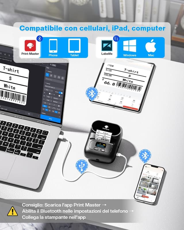 Thumbnail 1 de Phomemo M110 stampante etichette 🖨