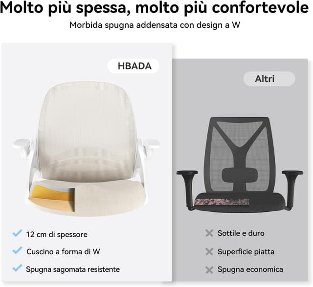 Thumbnail 6 de Hbada J1 Sedia Ufficio Ergonomica
