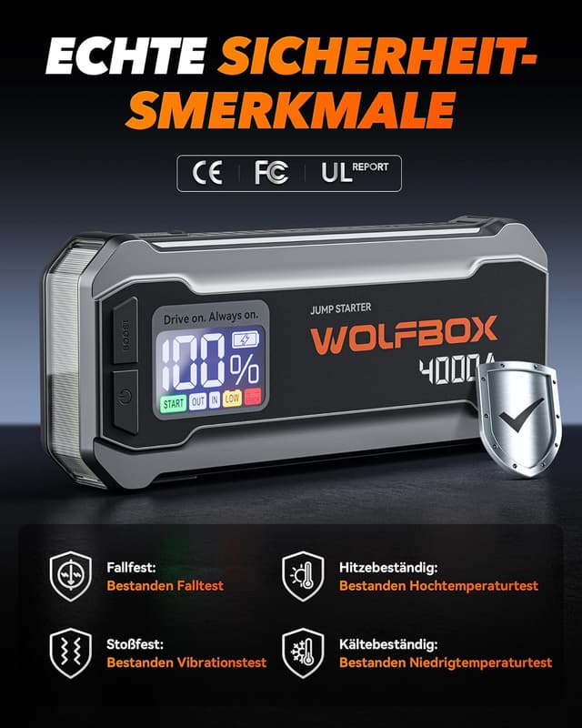 Thumbnail 6 de WOLFBOX Starthilfe Powerbank 4000A 12V für Auto