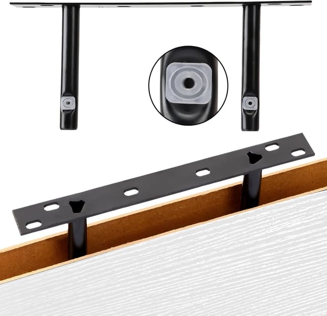 Detalle 2 de Fixwal White Floating Wall Shelves (Set of 4) with Invisible Brackets, 15.8in Rustic Wood Finish