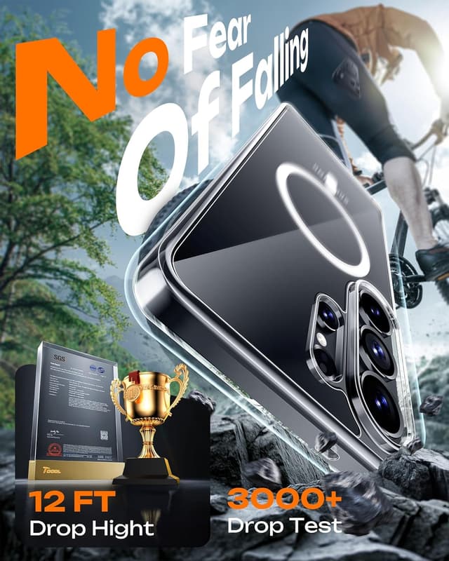 Detalle de TOCOL Magnetic Case for Samsung Galaxy S26 Ultra (MagSafe) – Clear Slim TPU Back Cover