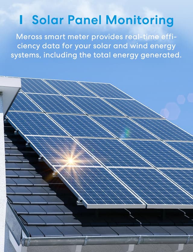 Detalle 2 de Meross misuratore di energia trifase WiFi a 6 canali per Home Assistant e fotovoltaico