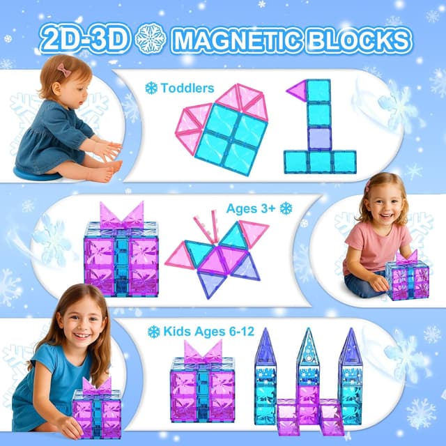 Thumbnail 3 de Paaxido Magnetic Tiles 102-Piece Diamond Set