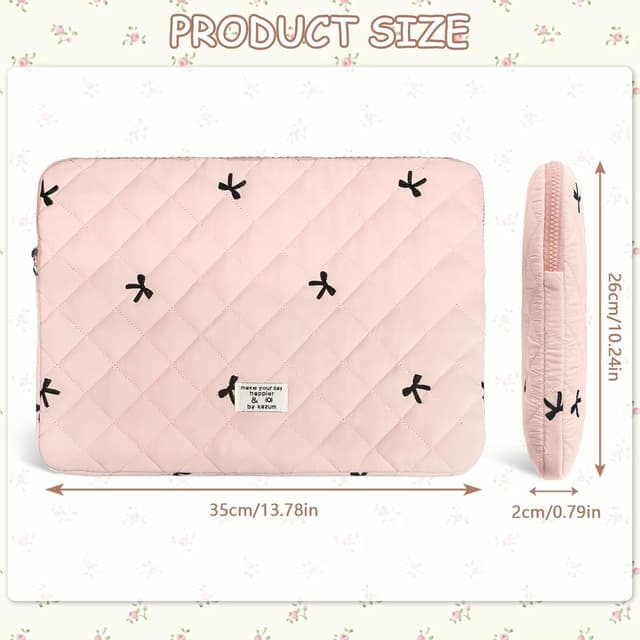 Detalle de flintronic Custodia per laptop da 14 pollici con imbottitura e fodera in cotone